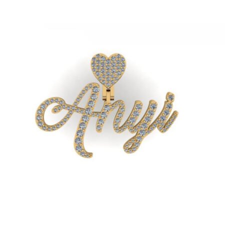 Personalized Heart & Diamond Pendant