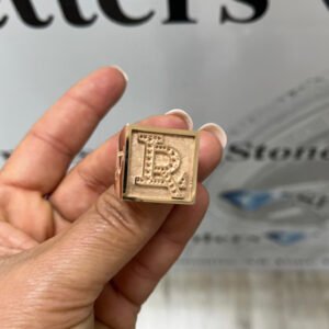 Personalized Golden Initial Ring