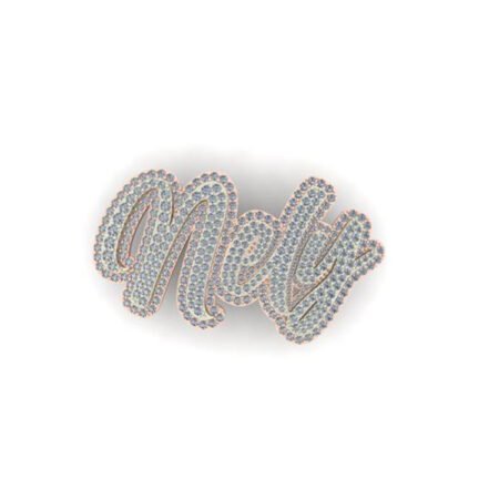 Personalized Gold and Diamond Name Pendant